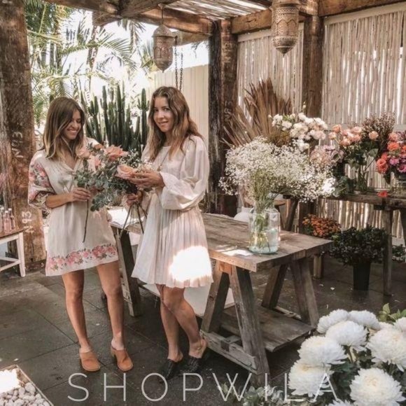 Embroidered Floral Puff Sleeve Boho Dress Cream - Picture 5 of 7